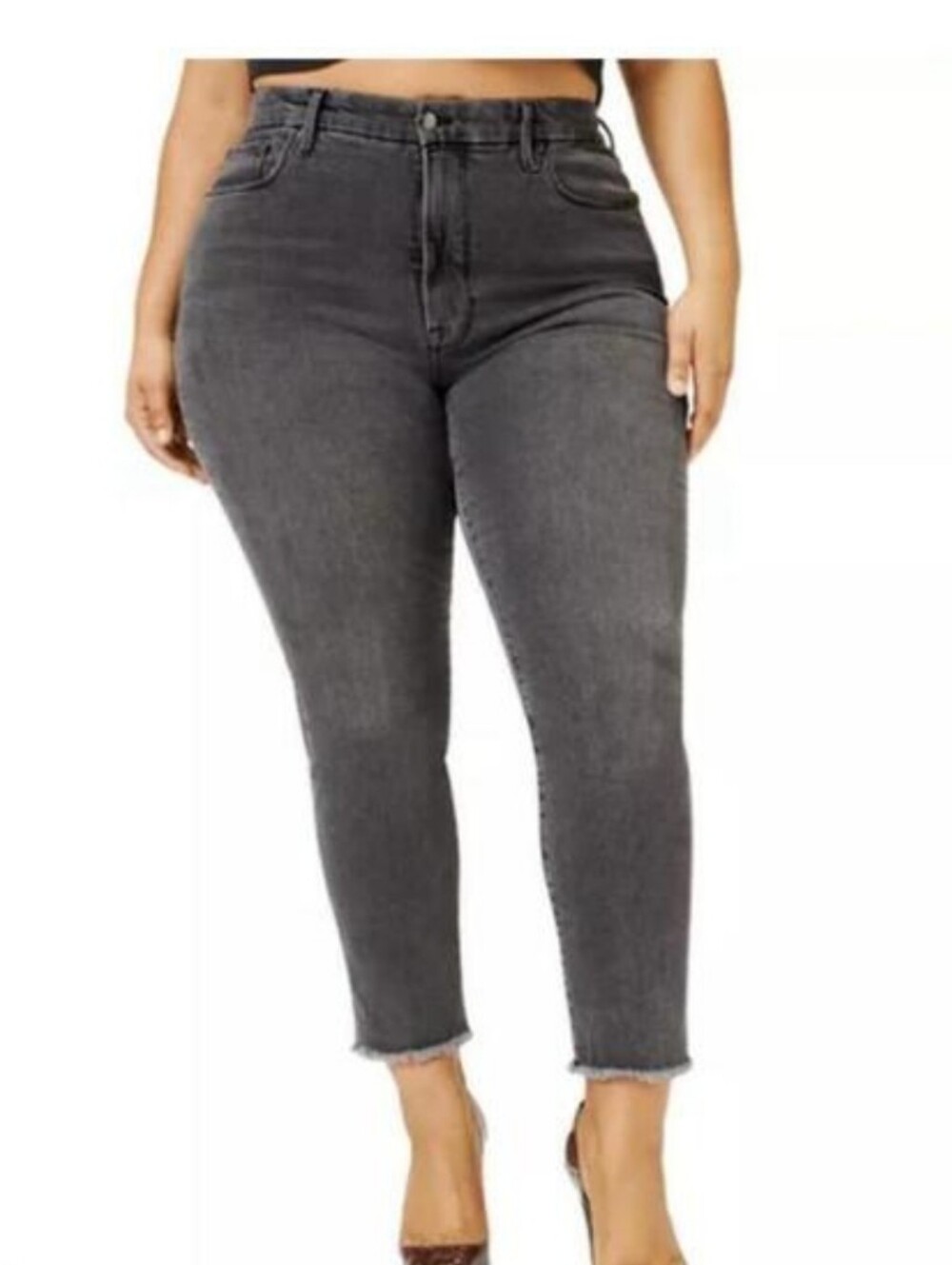 Good American Black Ankle Jeans